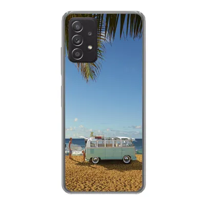 Produktbild von MuchoWow® Handyhülle Schutzhülle Hülle für Samsung Galaxy A53 5G Strand - Bus - Surfen Silikon Softcase Handy Hülle - Schutzabdeckung