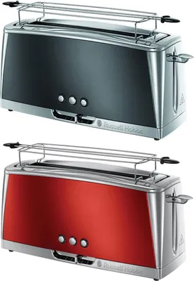 Produktbild von Russell Hobbs 23251-56 Luna Moonlight Langschlitz-Toaster, Farbe:Rot