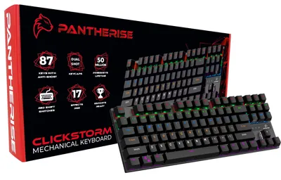 Produktbild von Pantherise ClickStorm 87 Mechanische Gaming Tastatur RGB LED USB TKL