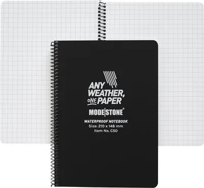 Image de Modestone® A5 Cahier à spirales 148x210mm 50 feuilles - Noir