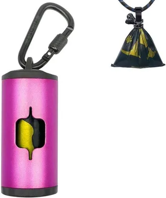Produktbild von Famanu Hunde-Accessoire Hundekotbeutelspender - mit 15 Beuteln - Aluminium - Schwarz