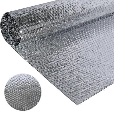 Produktbild von Heizkörperfolie Reflektionsfolie Wärmedämmfolie - 120 cm x 4,6 m - Aluminium - Mit Luftpolsterschicht - Für Heizkörper und Fenster