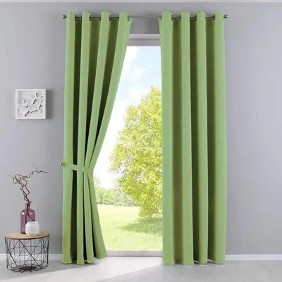 Obrázok produktu pre Záclony nepriehľadné, zelené, 245 x 140 cm