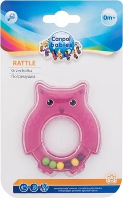 Immagine prodotto di Sonaglio Gufo Rosa per bambini 1 - Canpol baby