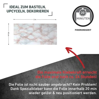 Produktbild von Klebefolie Marmor rosa - 67,5x200cm