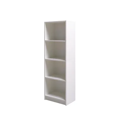 Obrázok produktu pre Knižnica, 50 x 31 x 148 cm, 4-policová knižnica z dosky s hrúbkou 16 mm, moderná otvorená stojaca knižnica, regály na odkladanie a prezentáciu