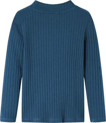 Produktbild von vidaXL Kinder-Langarmshirt Rippstrick Marineblau 116