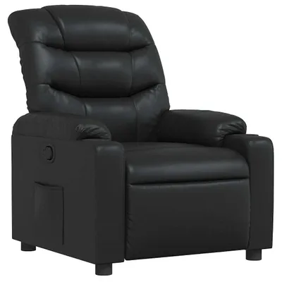 Imagen del producto de Sillón reclinable negro de vidaXL, tapizado en cuero sintético