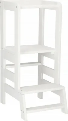 Produktbild von Lernturm für Kinder Learning Tower Hochstuhl Lernstuhl Tritthocker 90x39x52 cm - Weiß