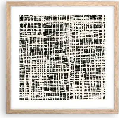 Produktbild von Gerahmtes Poster - Rahmen in heller Eiche - Textur Muster Stück - 40x40 cm - Wand Bild - Wanddeko - Wandbilder - Kunstposter - Wandposter - Bilderrahmen - Bilder - Kunstdruck - P2NAC40x40-4926