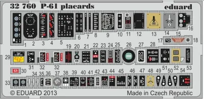 Produktbild von P-61 placards for Hobby Boss / 1:32
