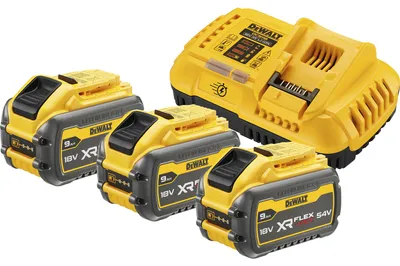 Produktbild von DeWalt Flexvolt DCB118X3-QW Starter-Set 3xAkku 54V /162 Wh