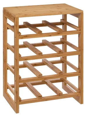 Obrázek produktu pro Stojan na víno, bambusový, 12 lahví, 47 cm