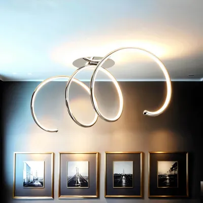 Produktbild von LED Deckenleuchte Chrom 2300 lm 3000 K hell Wohnzimmer Esszimmer Deckenlampe