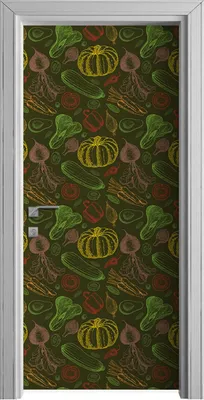 Produktbild von Tür Selbstklebende 90x210 cm Türfolie Türtapete Klebefolie - Gemüse