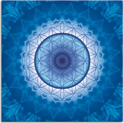 Produktbild von ARTland Leinwandbild Blume des Lebens 2 Größe: 70x70 cm