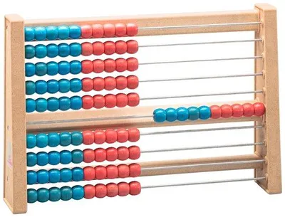 Immagine prodotto di Unyqoos®: Calcolatore logaritmico in legno educativo – un modo divertente per imparare a contare fino a 100, con sfere in legno e aste in acciaio inossidabile, dimensioni 25x17x4,5 cm, ideale per la scuola elementare e per la casa