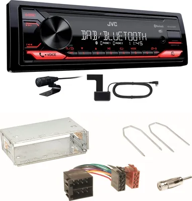 Produktbild von JVC KD-X272DBT Digitalradio FLAC Einbauset für Opel Astra F G Corsa B Zafira A