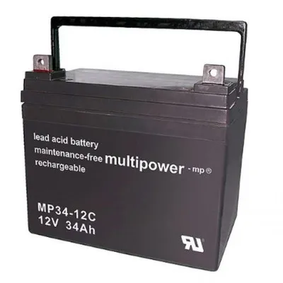 Produktbild von Multipower MP34-12C / 12V 34Ah Blei Akku Zyklentyp