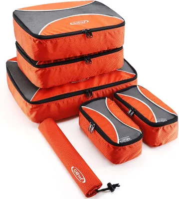 Productafbeelding van 4/6-delige set verpakkingskubussen voor reisbagage-organizer