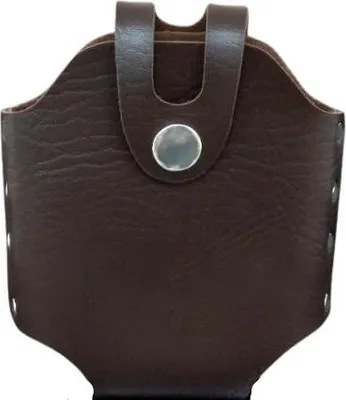 Produktbild von Flachmann-Etui aus Leder, 6 oz, mit Gürtelclip, Braun