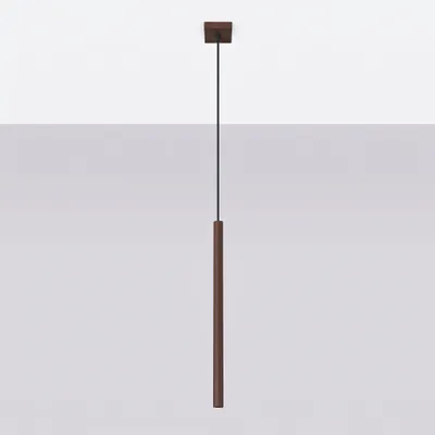 Zdjęcie produktu dla Lampa wisząca PASTELO 1 brązowa 1xG9 8W stal 120x8x8cm Sollux Lighting