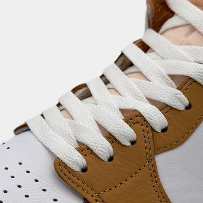 Image de Lacets plats blancs pour Nike Air Force 1, Jordan & Adidas - Sneaker Flatlaces lacets de chaussures -140cm