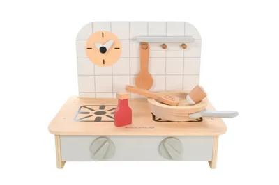 Produktbild von EverEarth Spielset „Kochen“ aus Holz – Küchen-Spielzeug für kreatives Rollenspiel - EE33901
