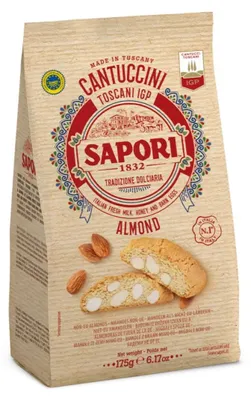 Obrázek produktu pro Sapori Cantuccini Toscani IGP Mandlové tradiční sladké pečivo 175g