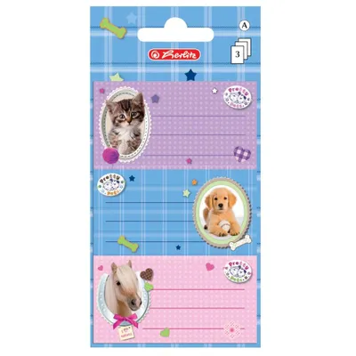 Immagine prodotto di HERLITZ 10917326 Etichette per libri Pretty Pets 78 x 42 mm