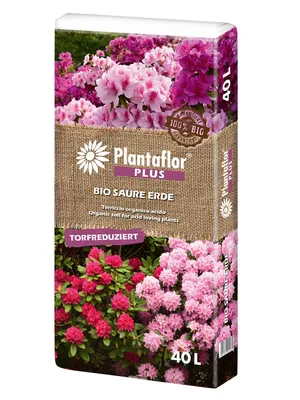 Produktbild von Plantaflor Erde Sauer Rhododendronerde, 1 x 40L, Moorbeeterde, Azaleenerde, Gartenerde, Topferde, Kübelpflanzenerde