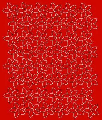 Produktbild von Wandaufkleber Blumen 3 cm Blumen 48 Stück rot matt