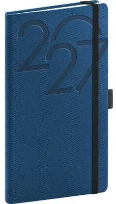 Zdjęcie produktu dla NOTIQUE, notatnik kieszonkowy Ajax 2027, niebieski, 9 x 15,5 cm