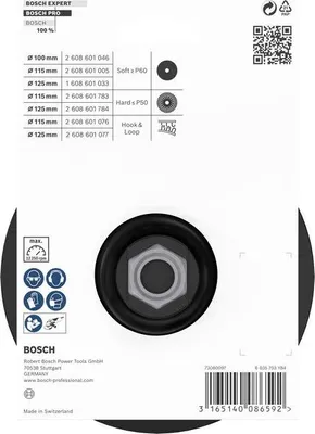 Produktbild von PRO Stützteller, 125 mm, M14, Klettverschluss