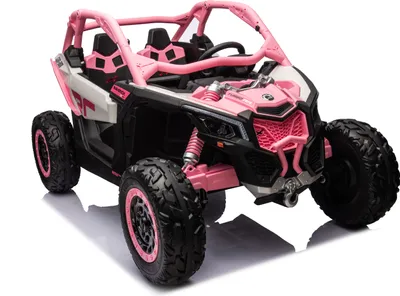 Zdjęcie produktu dla CAN-AM Maverick UTV Buggy Dziecięcy samochód elektryczny 2-osobowy 24 V Różowy