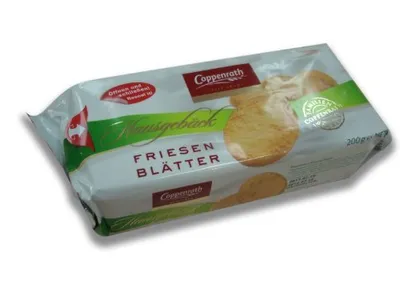 Obrázek produktu pro Coppenrath Hausgebäck Friesenblätter kokosové vločky s příchutí Zirtrone 200g