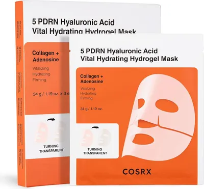Immagine prodotto di COSRX 5 PDRN Hyaluronic Acid Vital Hydrating Hydrogel Mask 3er Pack