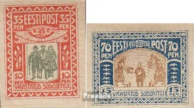 Produktbild von Briefmarken Estland 1920 Mi 21-22 (kompl.Ausg.) gestempelt Kriegsbeschädigte
