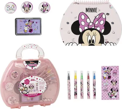 Obrázek produktu pro Sada psacích potřeb a omalovánek Disney Minnie Mouse Barevná sada pro malé umělce