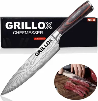 Produktbild von GRILLOX Kochmesser Profi 20cm Allzweckmesser Edelstahl Scharf