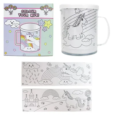 Produktbild von Tasse bemalen Einhorn Set für Kinder - 300ml