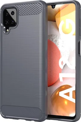 Produktbild von Cadorabo Hülle für Samsung Galaxy A12 / M12 in Grau Schutzhülle TPU Case Cover Etui Handyhülle