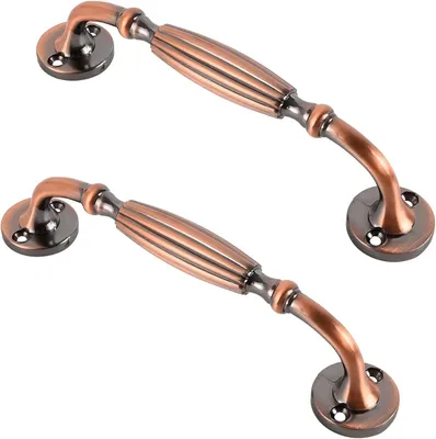 Imagen del producto de 4 pomos de estilo vintage, color bronce, 128 mm, aleación de zinc, para muebles