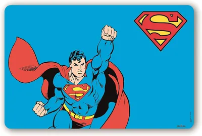 Produktbild von Platzdeckchen Superman in hellblau, 44 x 29 cm