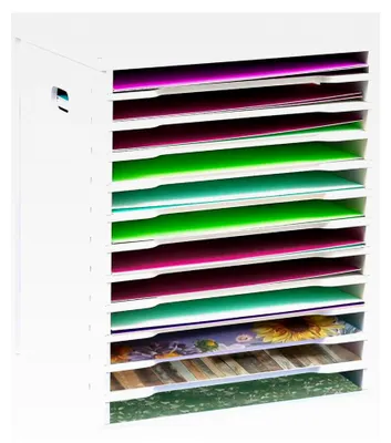Produktbild von Scrapbook-Papierorganizer für A4, 12-Ebenen Aktenordner-Aufbewahrungsmappe, geeignet für Schreibtisch und Heimbüro
