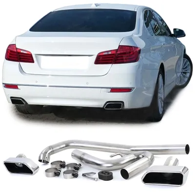 Produktbild von Auspuff Endrohr Duplex 550 Look Umbau passt für BMW F10 F11 520 523 525 528 530