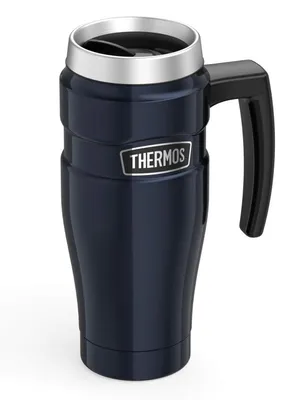 Productafbeelding van Thermos 101829, roestvrijstalen reismok, donkerblauw, 470 ml, groot formaat