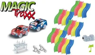 Produktbild von Rennbahn Magic Traxx Magic Tracks 373 Teile 5,50 Meter Bahn mit Aufbewahrungsbox
