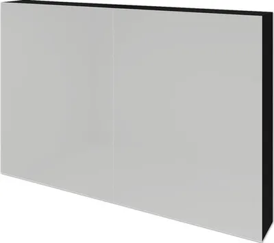Produktbild von Spiegelschrank Sanox 100 x 13 x 65 cm schwarz matt 2-türig