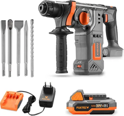 Zdjęcie produktu dla Akumulatorowy mlot FUXTEC FX-E1RH20, 950 U/min, z akumulatorem i ladowarka